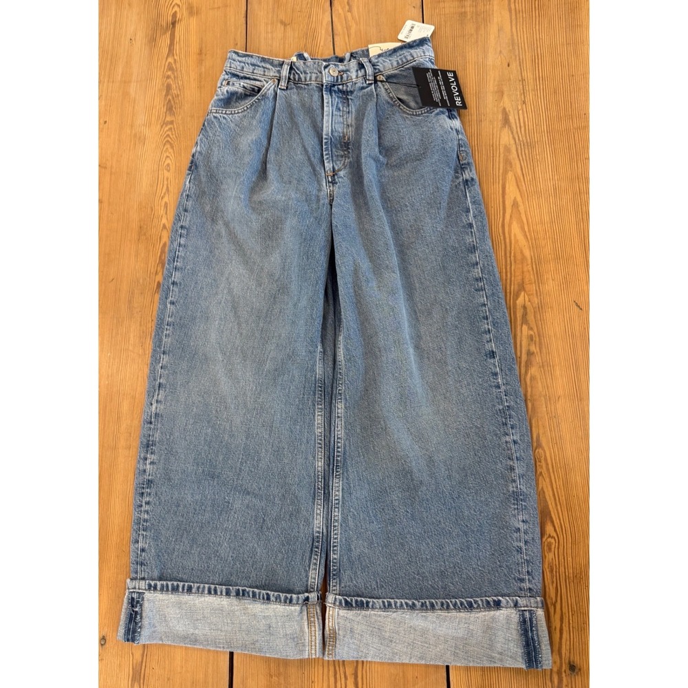 We the Free People Alia Wide Leg Jeans 27 Beacon Cuffed NWT $148